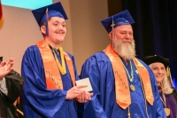Clinton Community College Valedictorian Brett Herrick and Salutatorian David MacAlpine