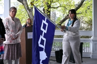Clinton Community College Raises Haudenosaunee Flag