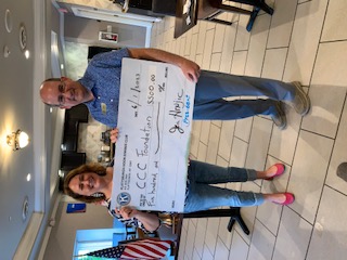 Kiwanis Check Presentation to Jim Jock