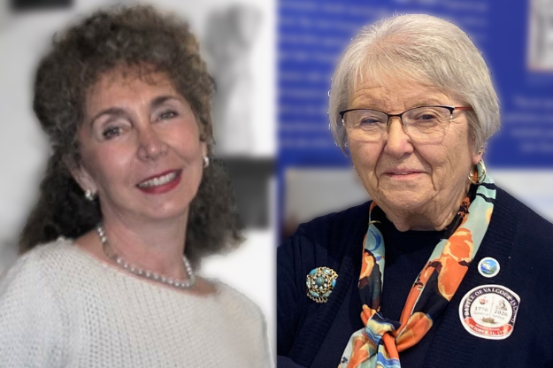 Portrait photographs of two women side-by-side