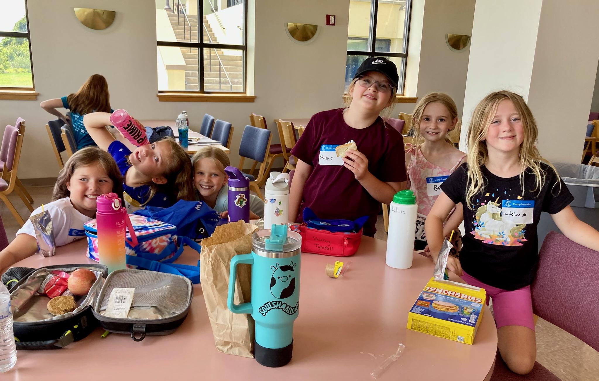 Campers Posing at Lunch