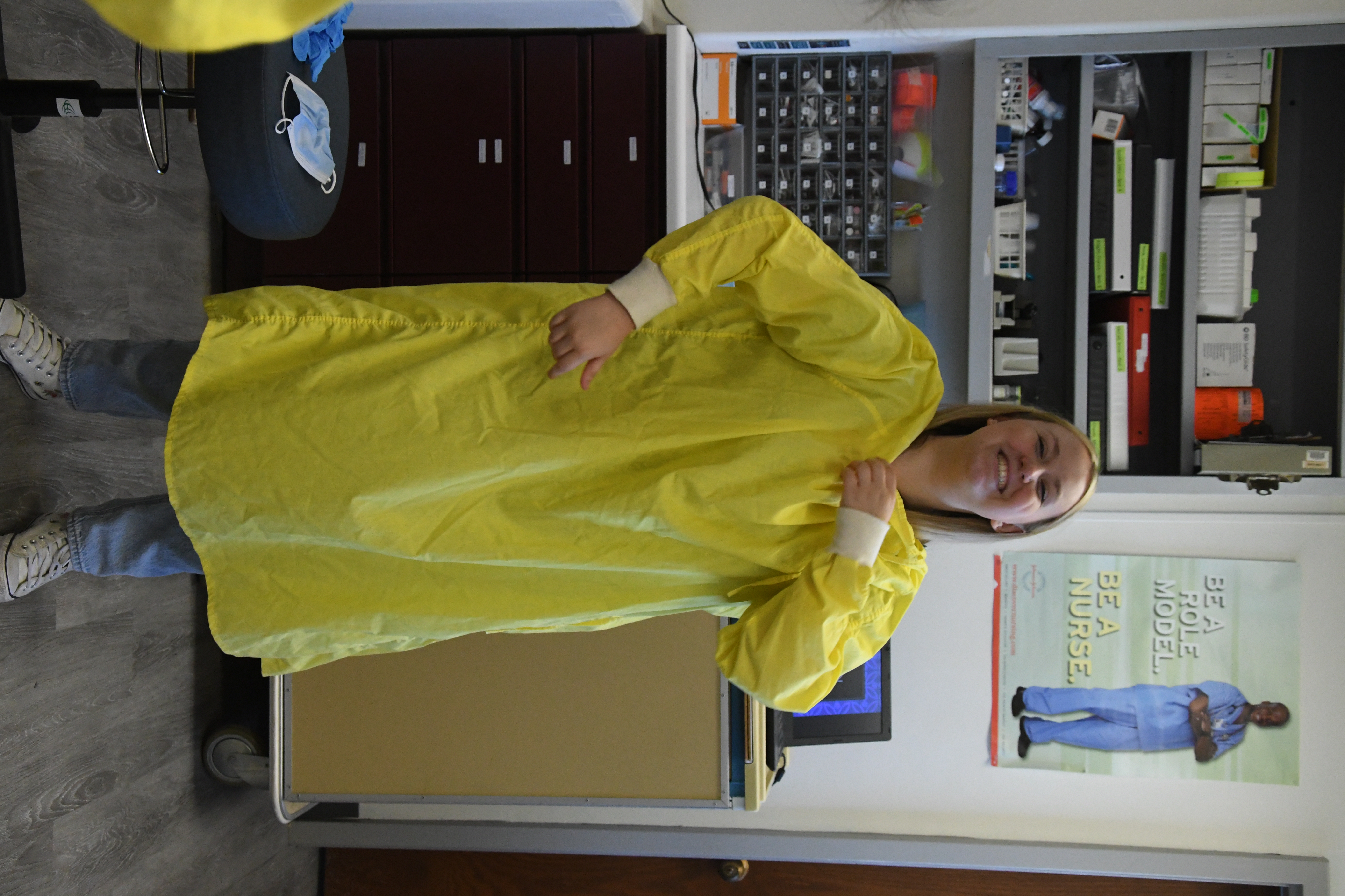 Student in Protective Gear