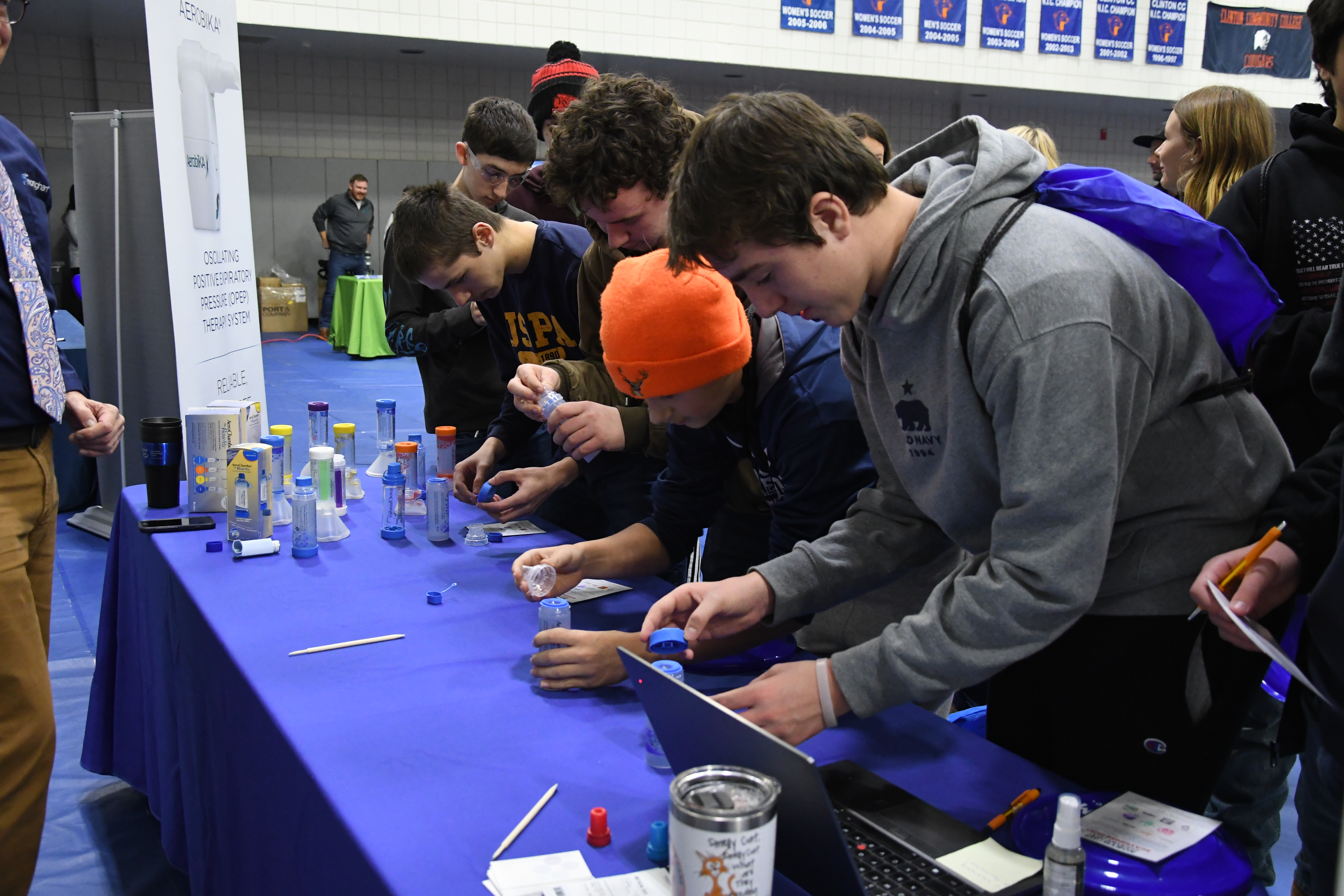 students assembling race