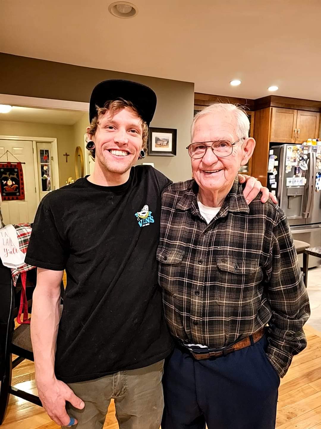 Dillion Wood with his grandfather