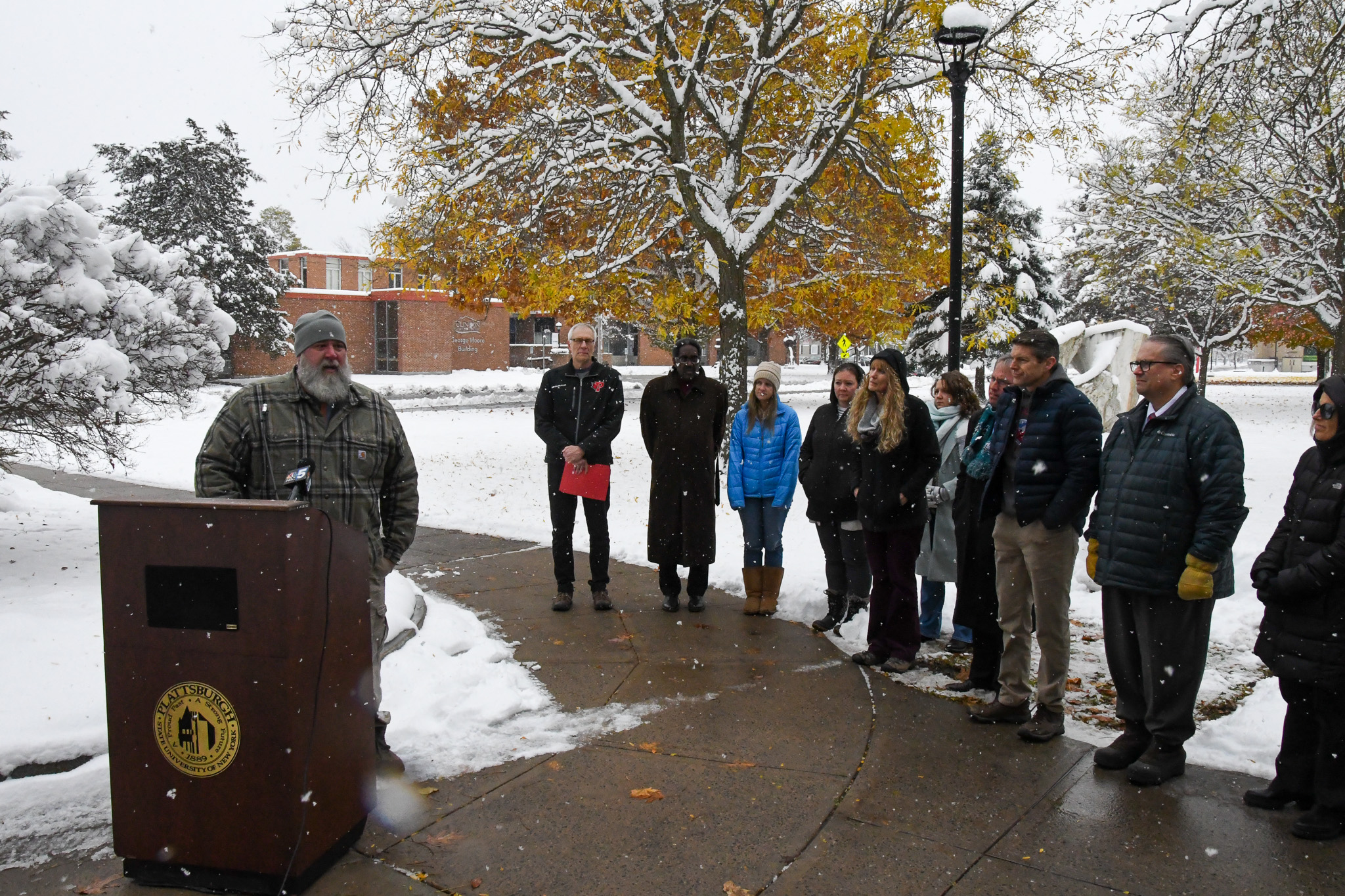 Members of the SUNY Plattsburgh and Clinton Community College communities came together Tuesday, Nov. 11, to commemorate and honor those who have served and are serving in the U.S. armed forces.