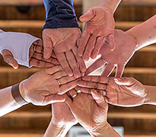 Hands together image
